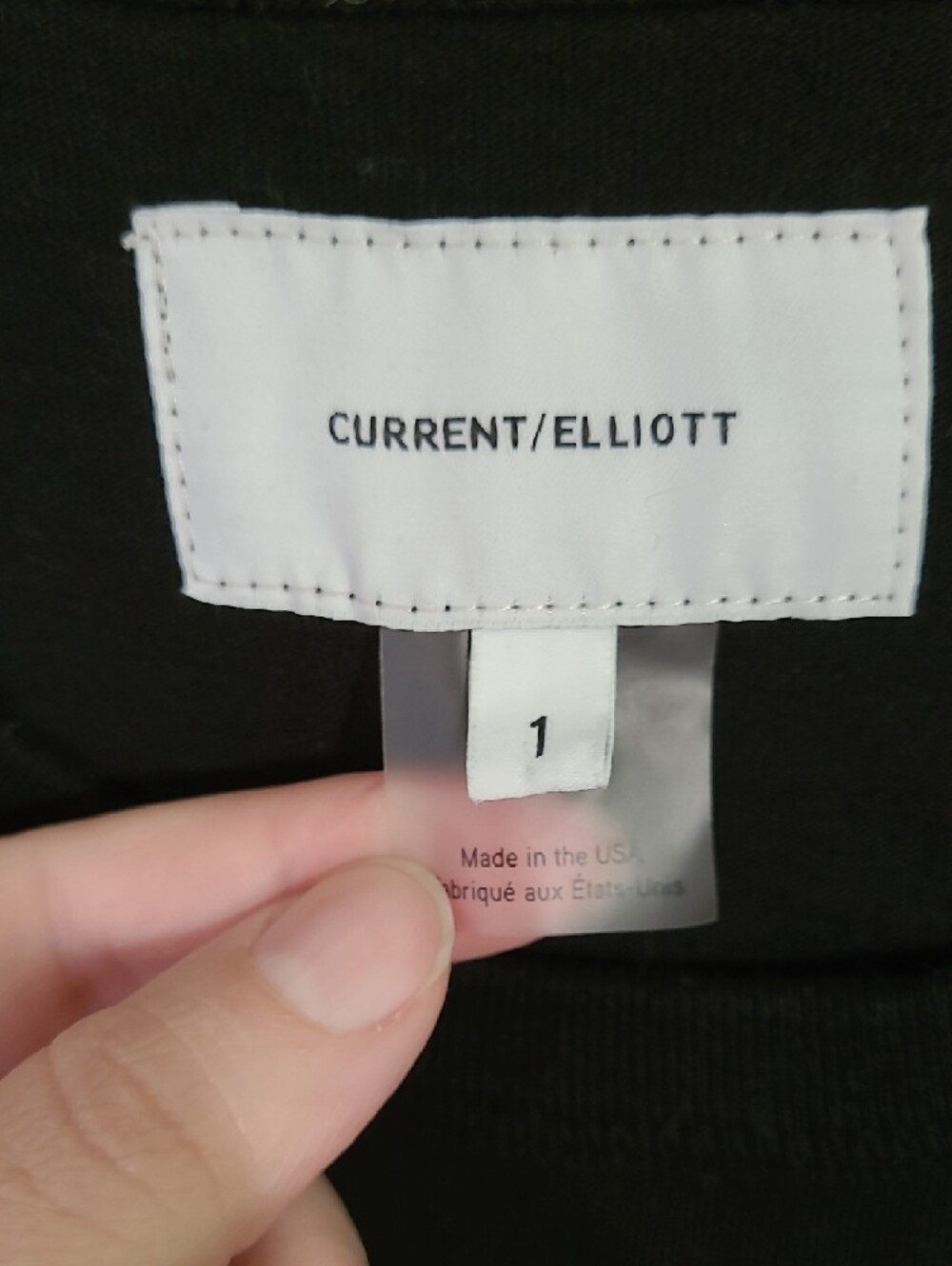Current Elliott Black Frayed Sleeve Tee Dress Size 1 - Picture 2 of 5